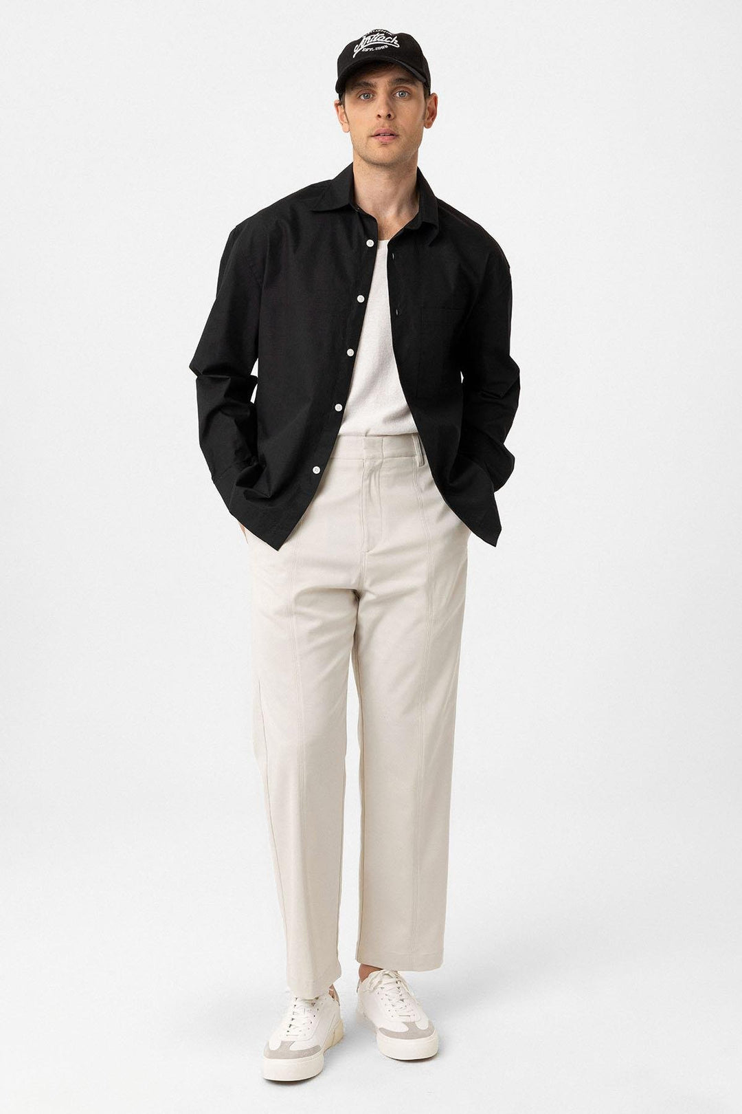 ANT Antioch Black Cotton Relaxed Fit Men's Shirt - Fleet