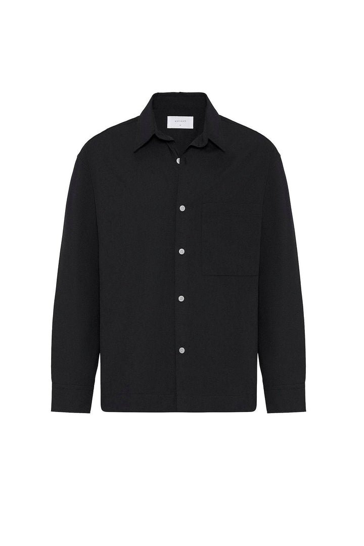 ANT Antioch Black Cotton Relaxed Fit Men's Shirt - Fleet