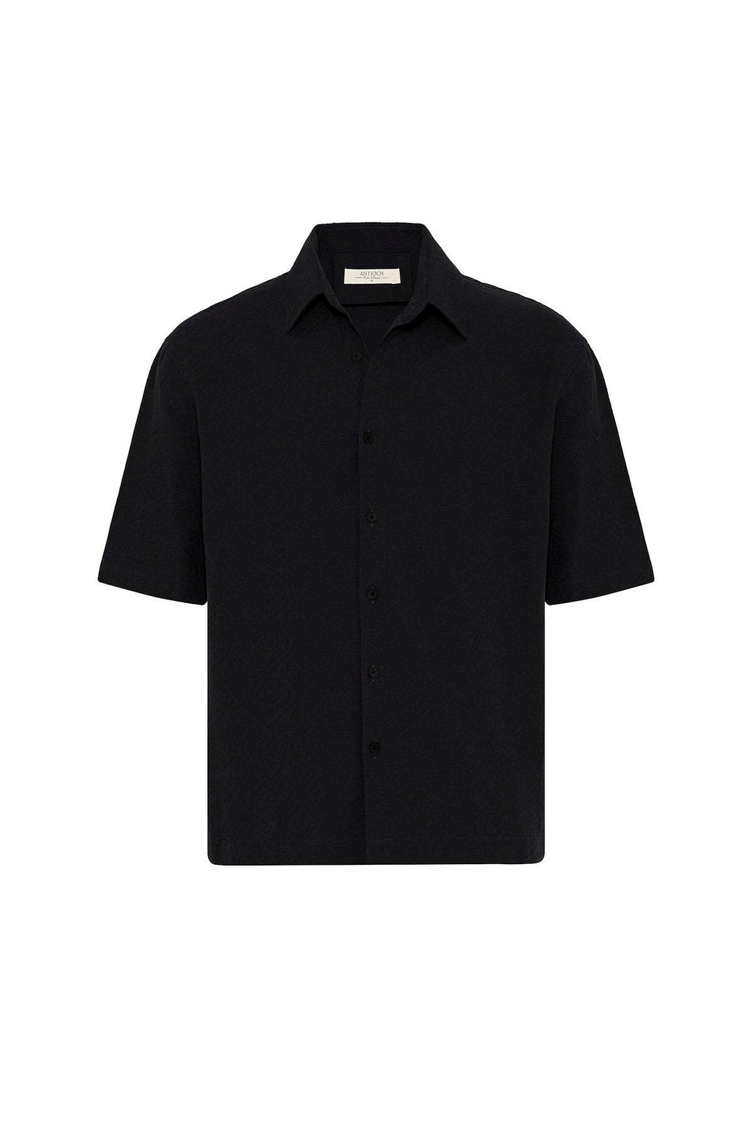 ANT Antioch Black Cotton Relaxed Short Sleeve Men's Shirt - Hanau