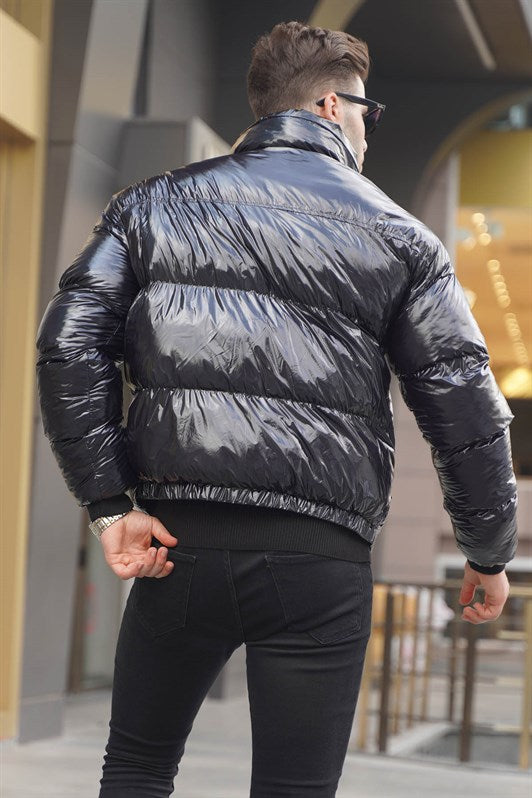 MDX Black Shiny Basic Puffer Jacket 5993 - Hollywood