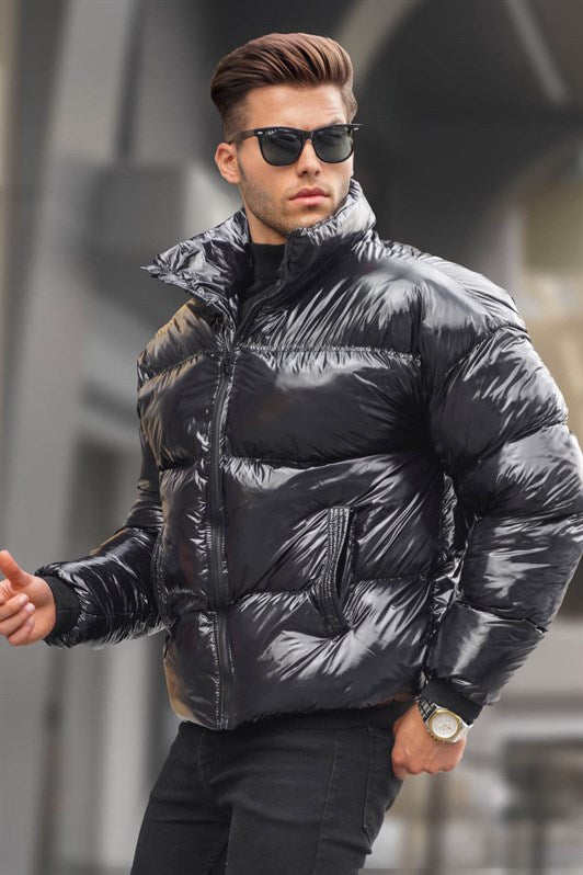 MDX Black Shiny Basic Puffer Jacket 5993 - Hollywood