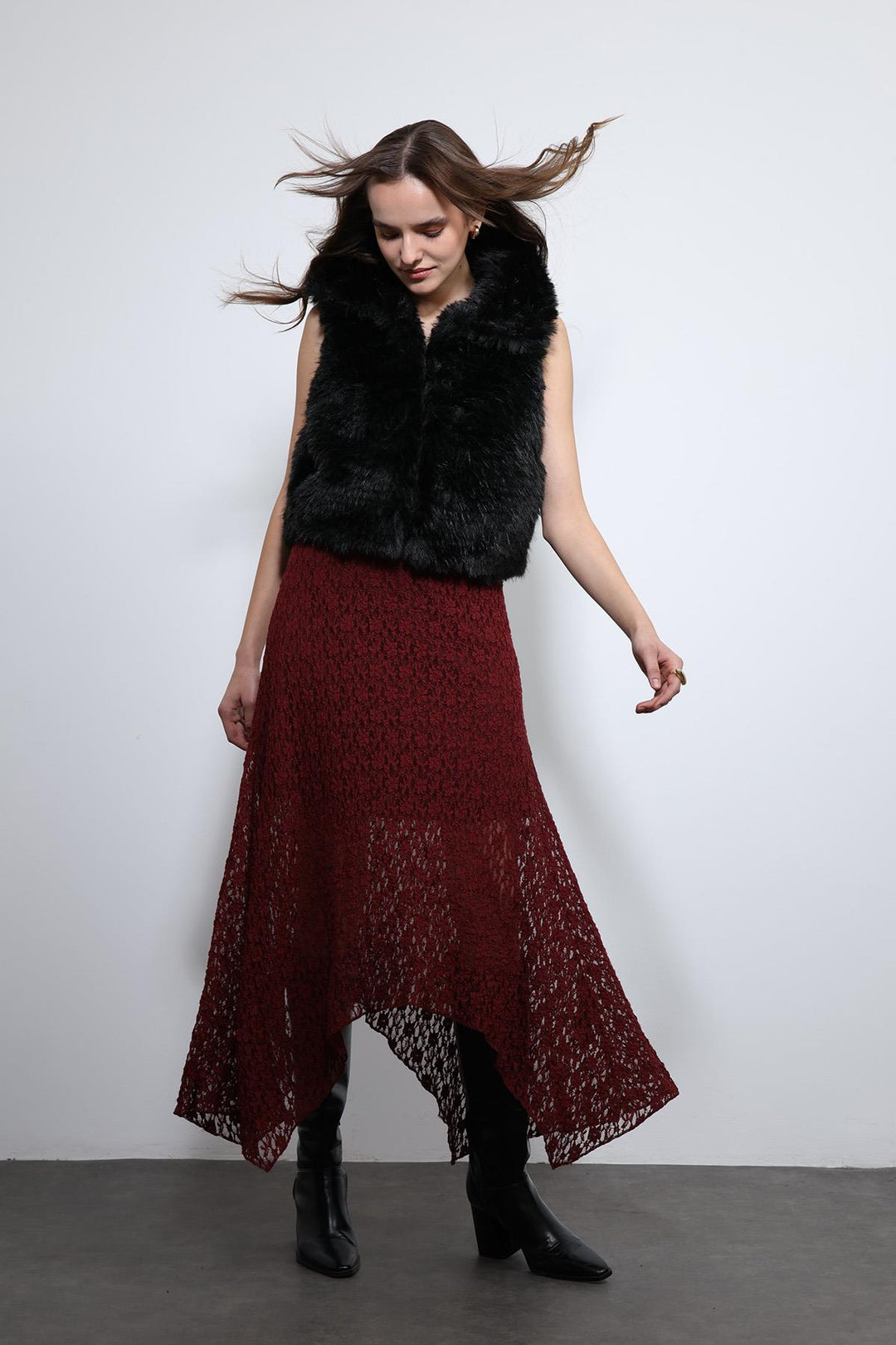 ANT Antioch Black Plush-Look Vest - Hamilton