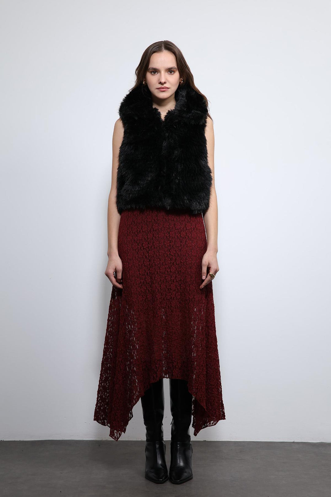 ANT Antioch Black Plush-Look Vest - Hamilton