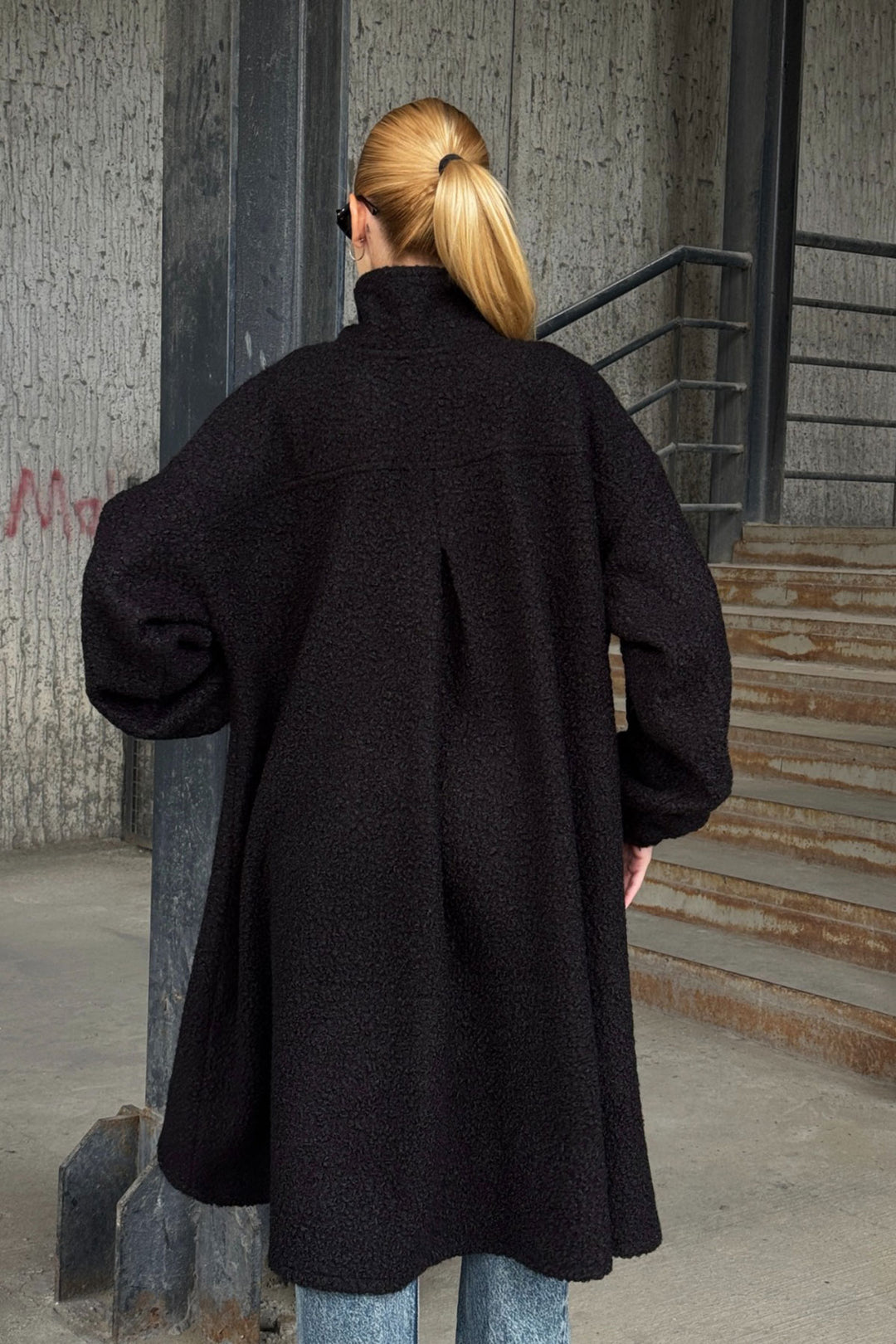 Black Plush Faux Fur Jacket BCBT-252000 - Southampton