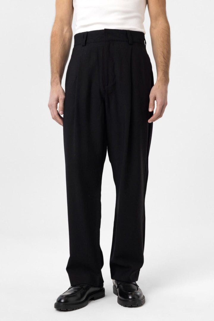 ANT Antioch Siyah Pileli Baggy Fit Erkek Pantolon - Folsom