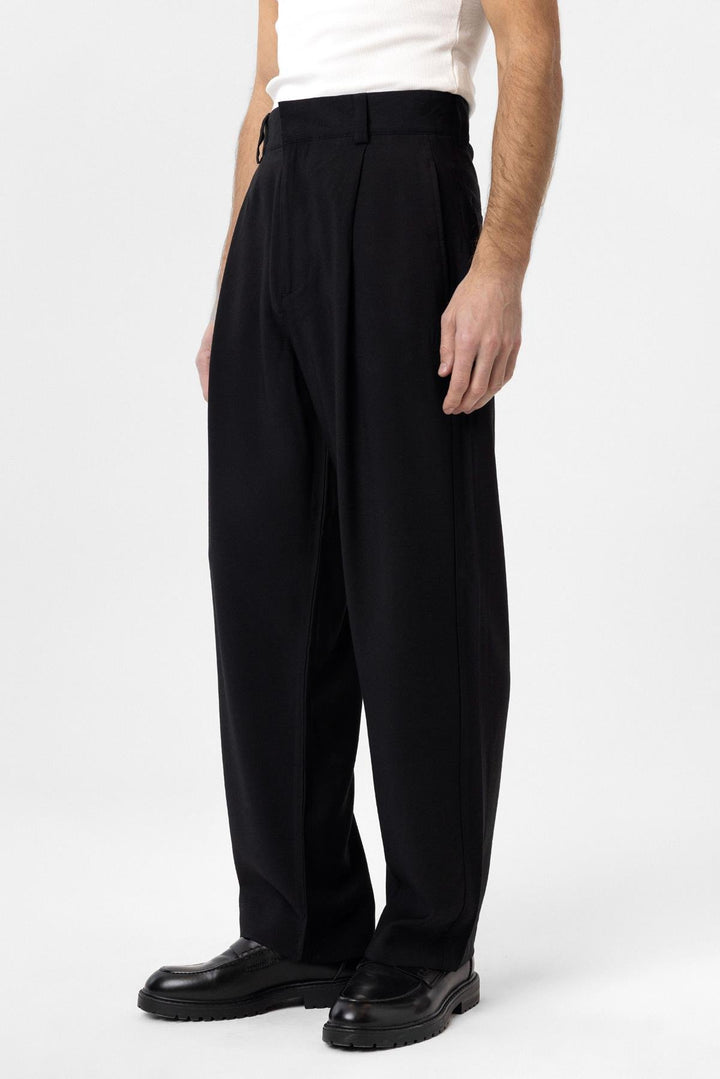 ANT Antioch Siyah Pileli Baggy Fit Erkek Pantolon - Folsom