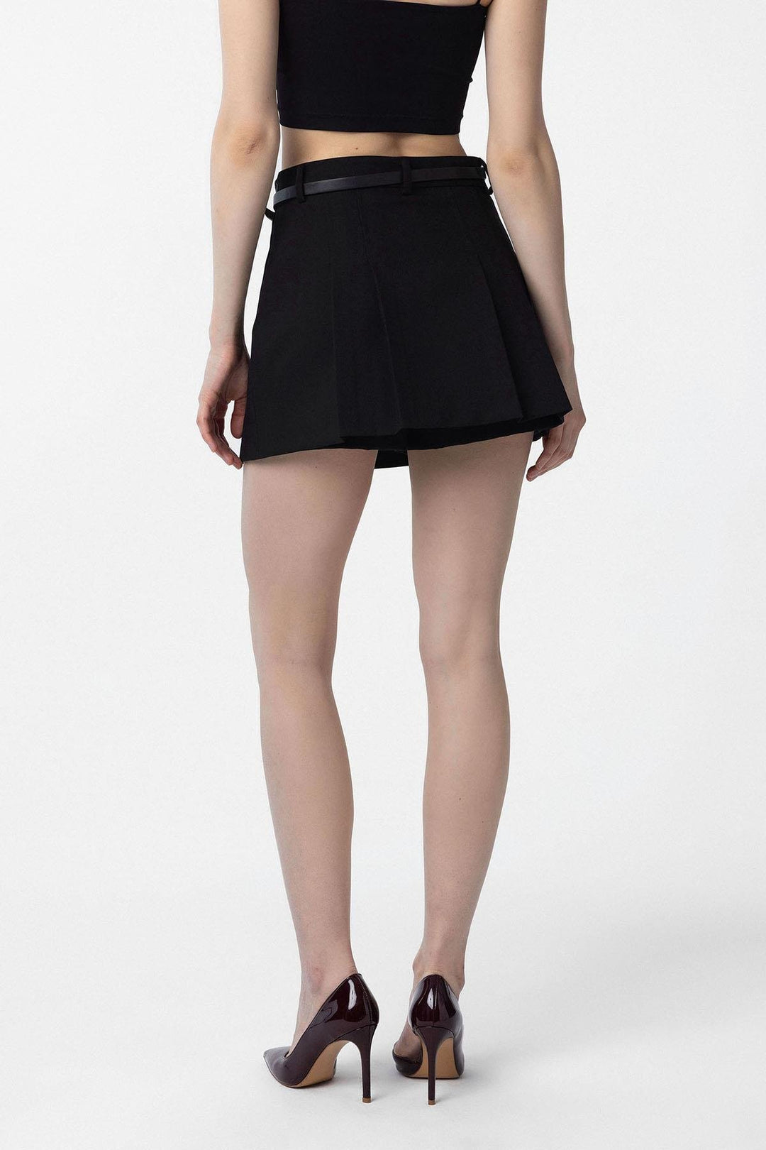 ANT Antioch Black Pleated Women's Mini Skirt - Chur
