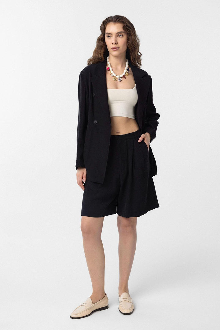 ANT Antioch Black Buttoned Women's Bermuda Shorts - Cernusco sul Naviglio