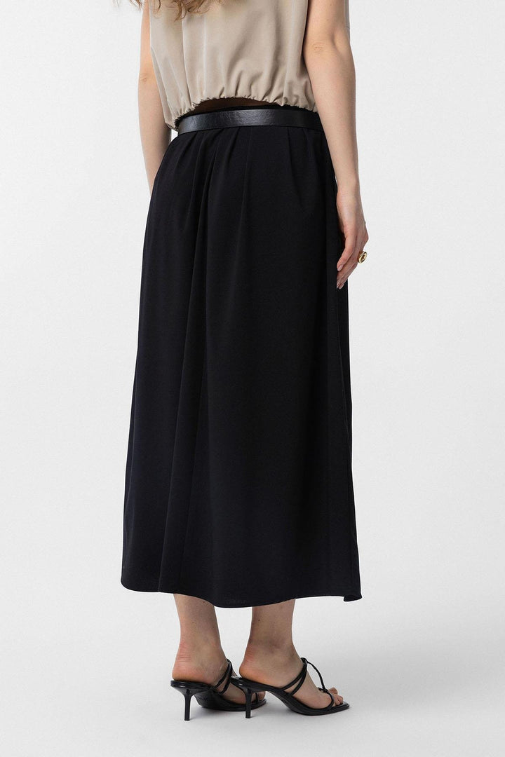 ANT Antioch Black Buttoned Women's Midi Skirt - Bridgewater