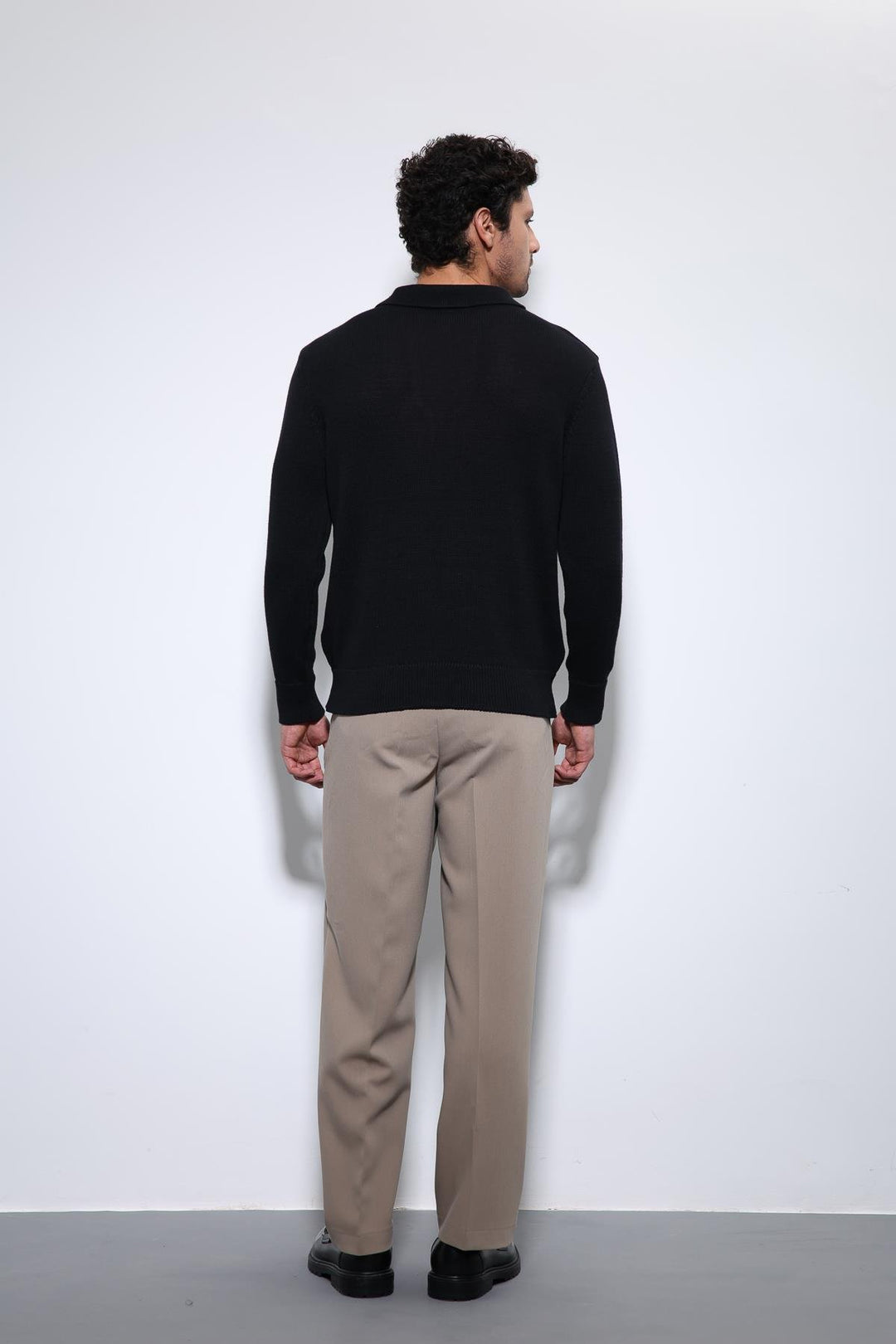 ANT Antioch Siyah Polo Yaka Basic Erkek Kazak - Apeldoorn