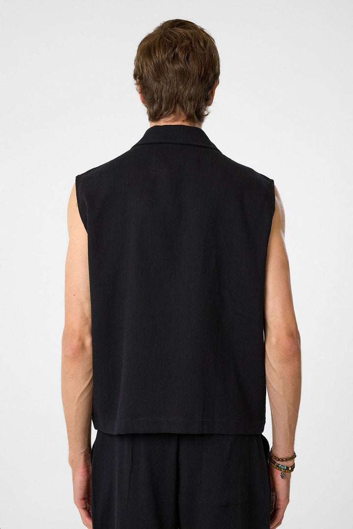 ANT Antioch Black Polo Neck Men's Vest - Northwich