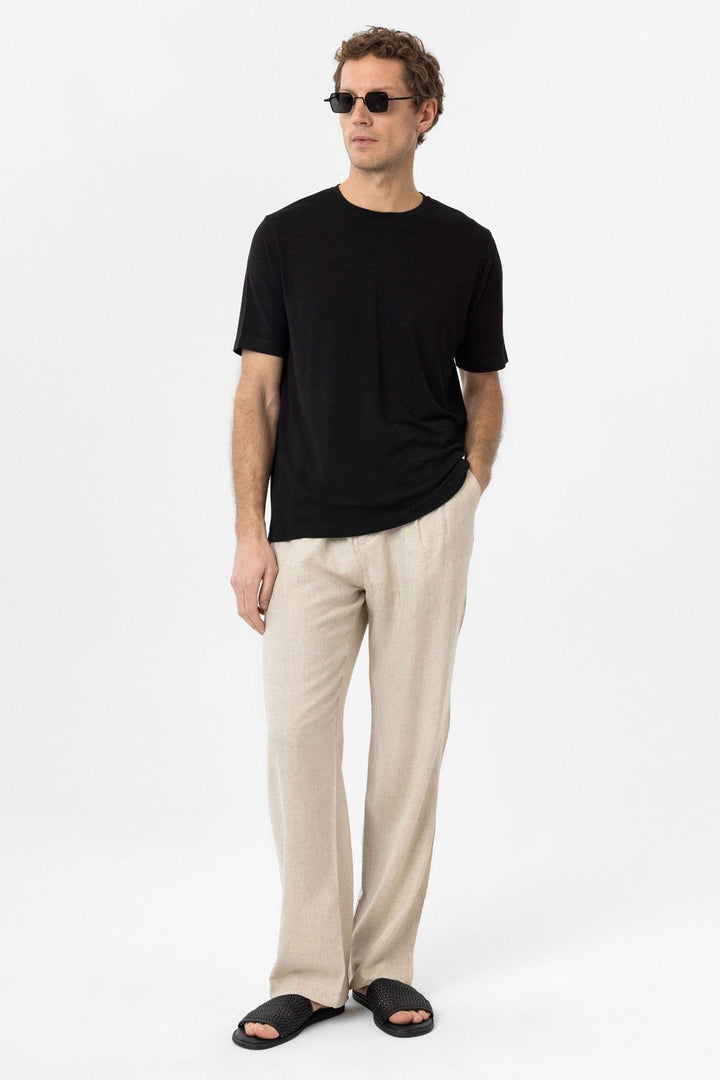 ANT Antioch Siyah Regular Fit Basic Erkek T-Shirt - Riviera Beach