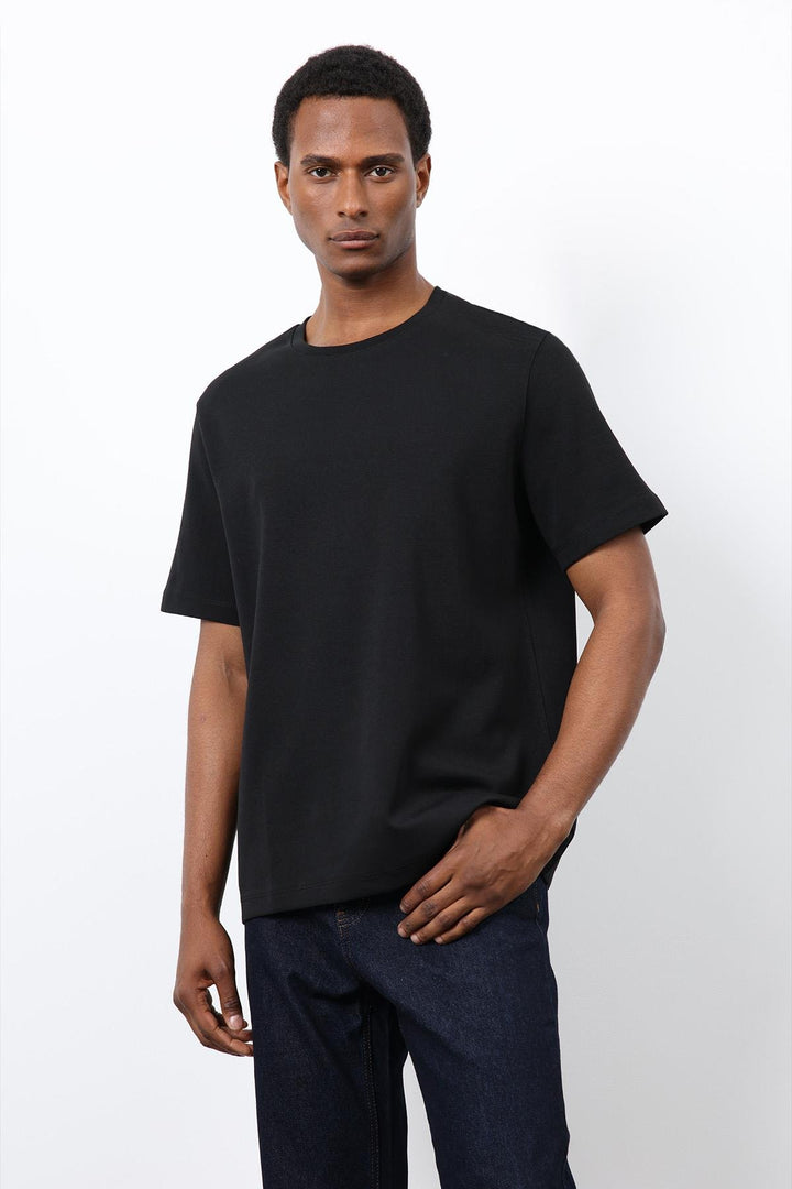 ANT Antioch Siyah Regular Fit Basic Erkek T-Shirt - Hallandale Beach