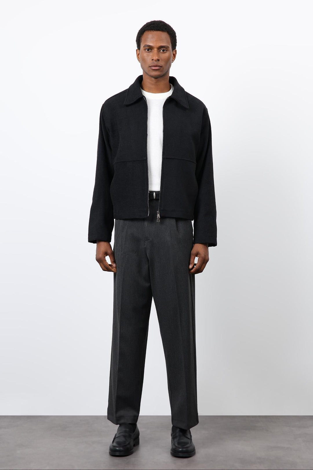 ANT Antioch Black Regular Fit Textured Men's Coat - Smethwick