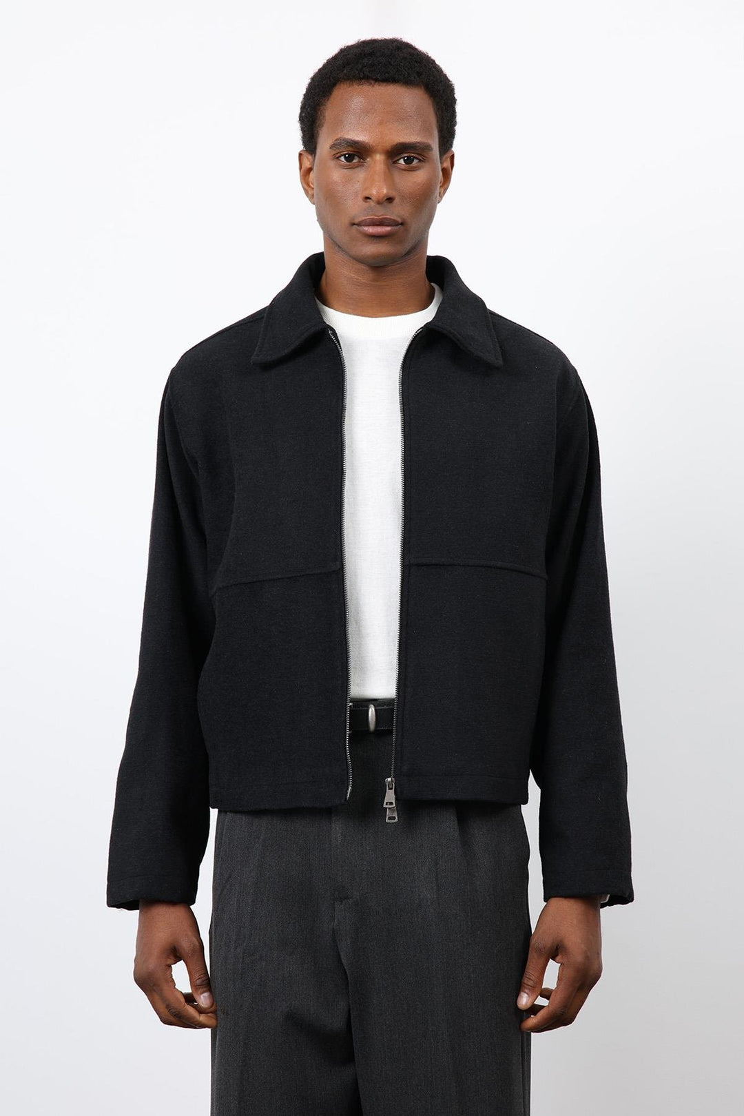 ANT Antioch Black Regular Fit Textured Men's Coat - Smethwick