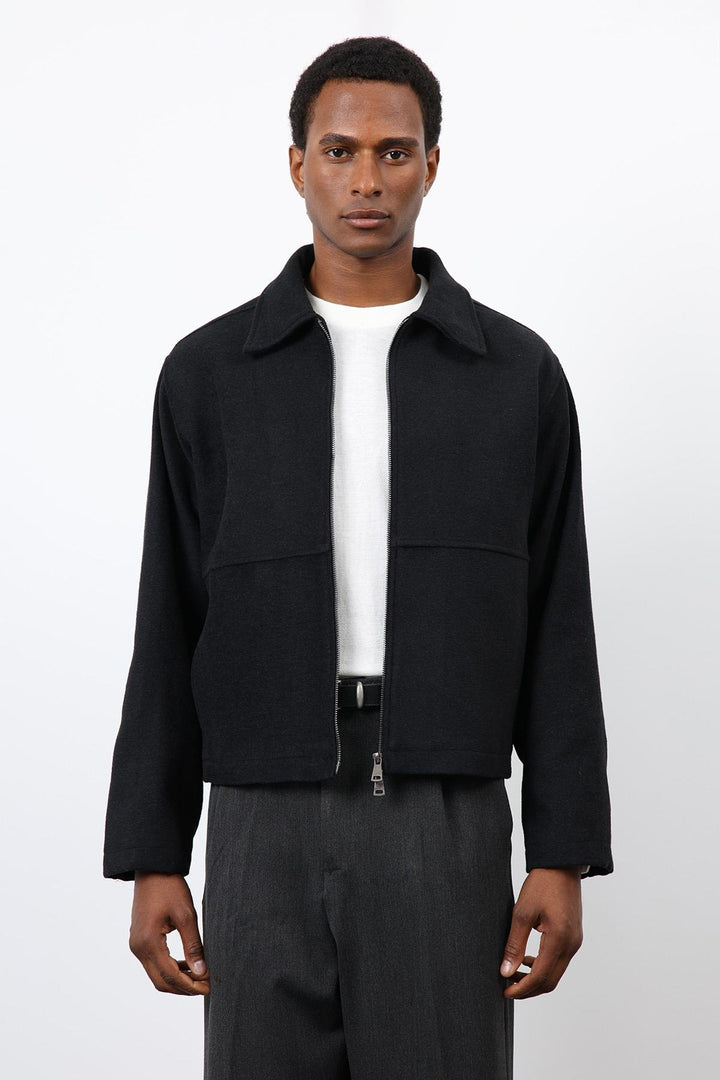 ANT Antioch Black Regular Fit Textured Men's Coat - Smethwick