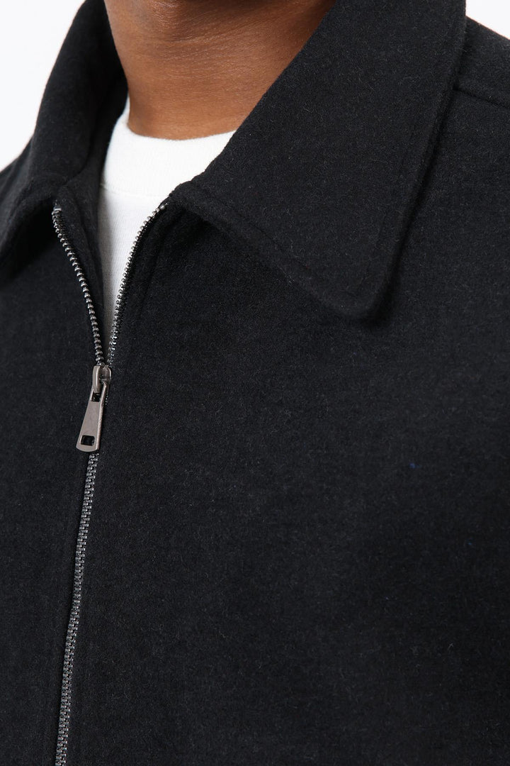 ANT Antioch Black Regular Fit Textured Men's Coat - Smethwick