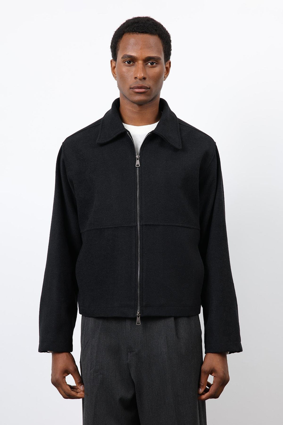 ANT Antioch Black Regular Fit Textured Men's Coat - Smethwick