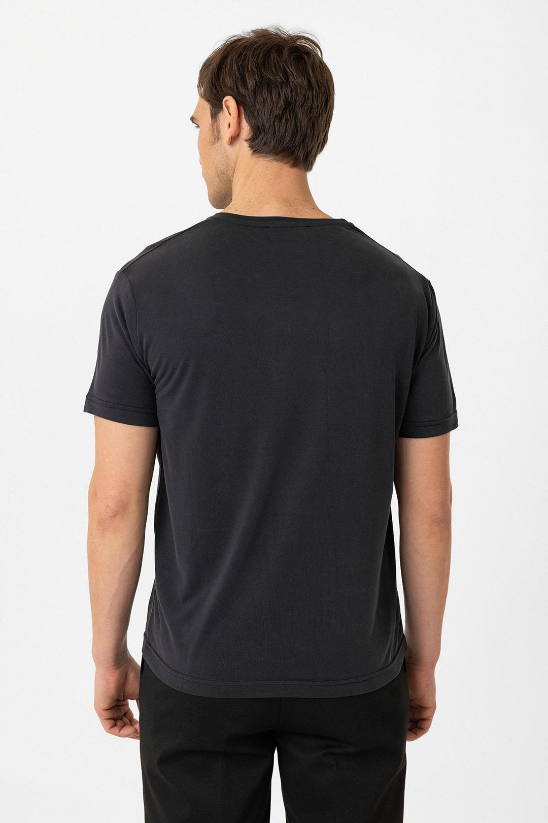 ANT Antioch Black Regular Fit Modal Technical Fabric Men's T-Shirt - Trier