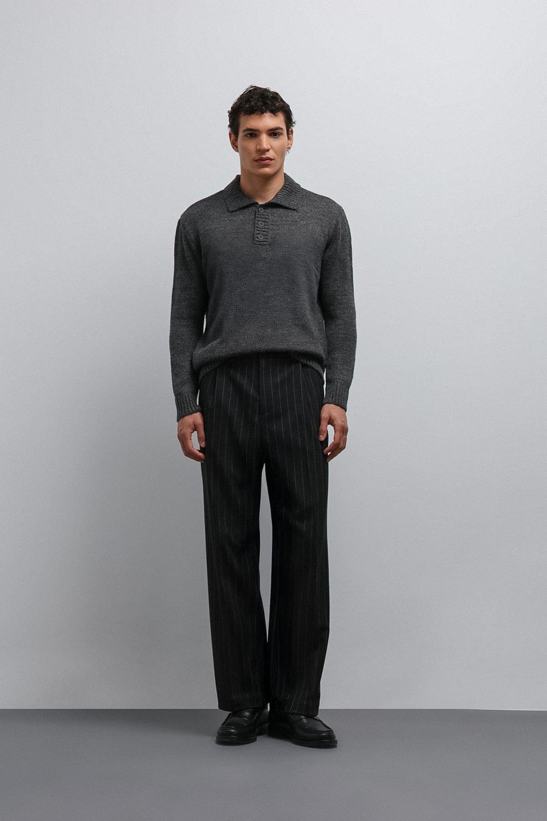 ANT Antioch Black Relax Fit Striped Men's Pants - Vénissieux
