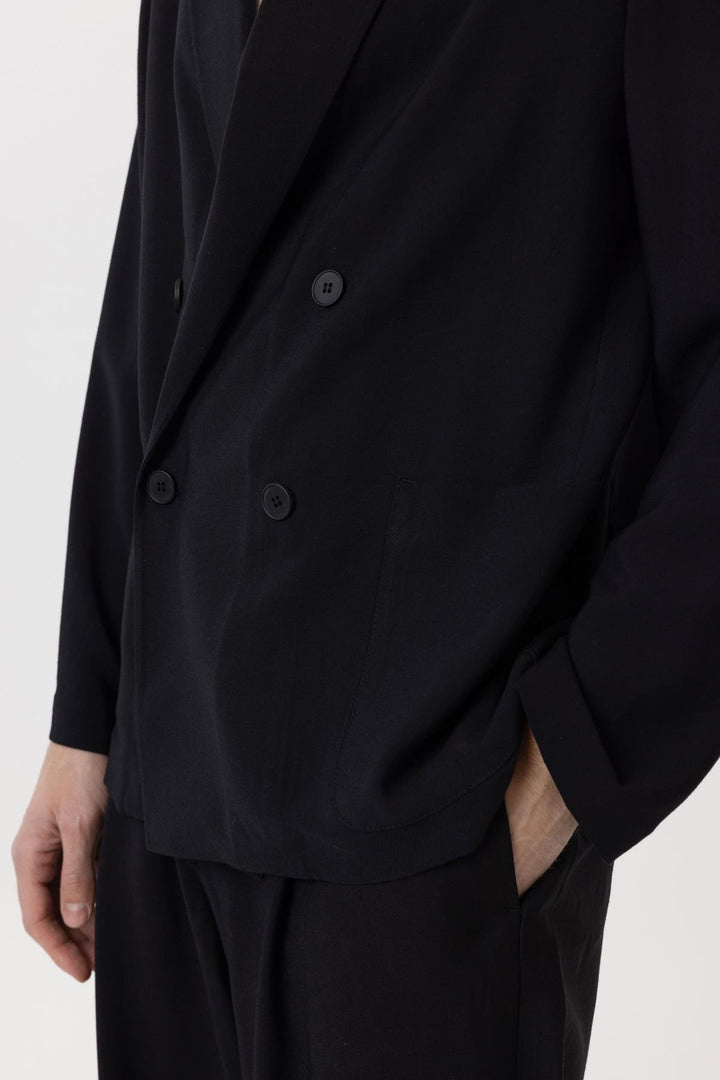 ANT Antioch Black Relax Fit Diagonel Slim Men's Blazer Jacket - St. Paul