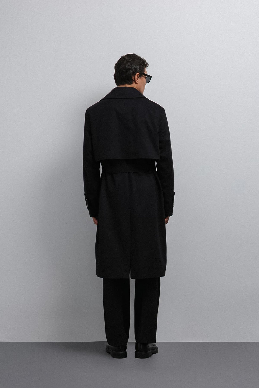 ANT Antioch Black Relax Fit Men's Trench Coat - New Britain