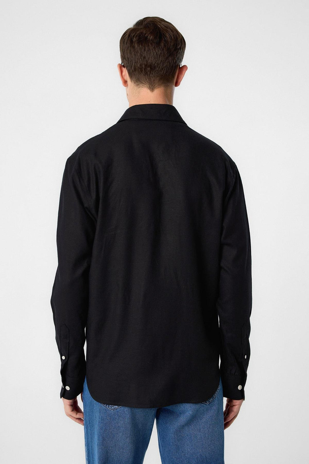 ANT Antioch Black Relax Fit Linen Blend Men's Shirt - Matamoros