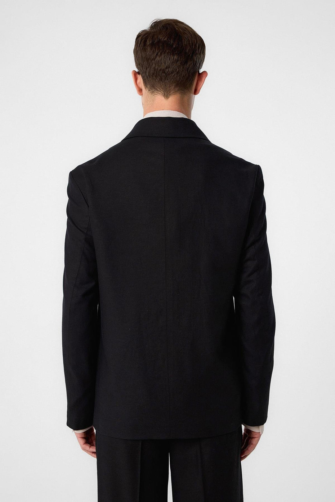 ANT Antioch Black Relax Fit Linen Blend Men's Blazer Jacket - Slatina