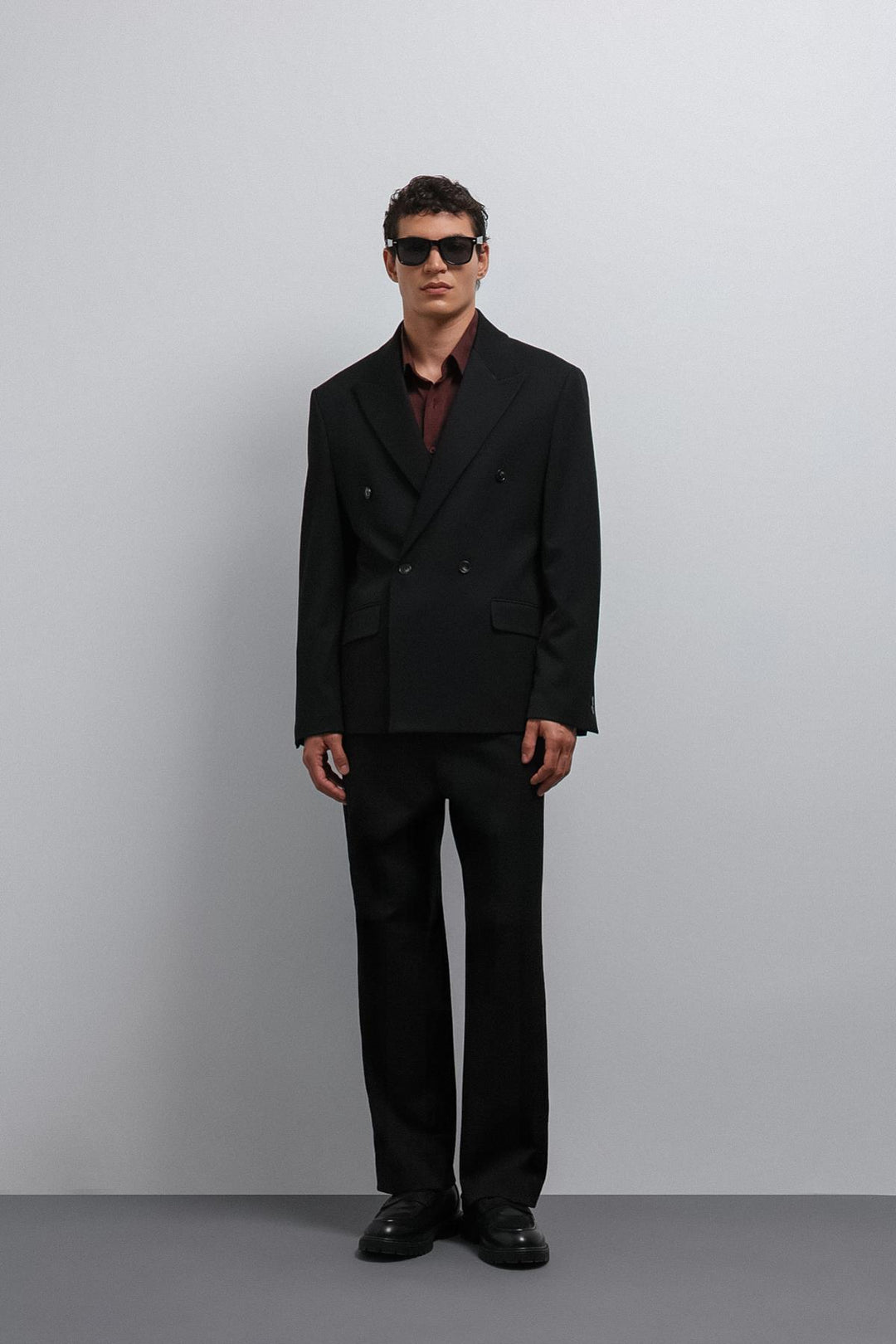 ANT Antioch Black Relax Fit Wrap Men's Blazer Jacket - Nelson