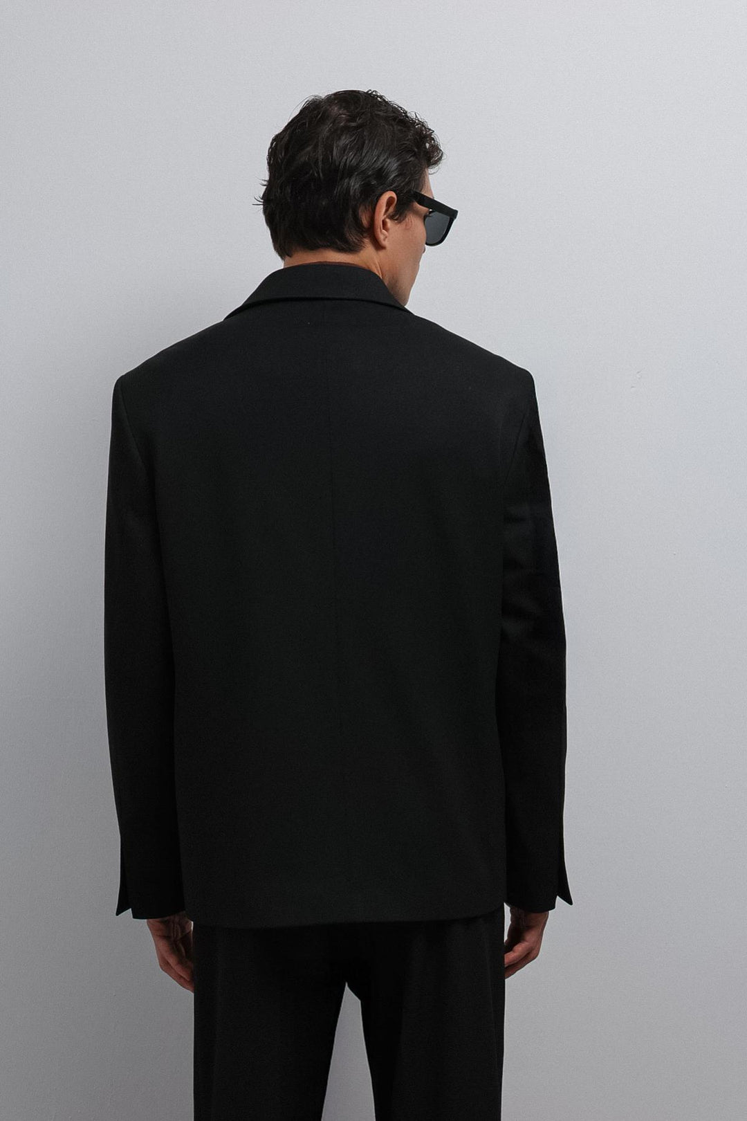 ANT Antioch Black Relax Fit Wrap Men's Blazer Jacket - Nelson