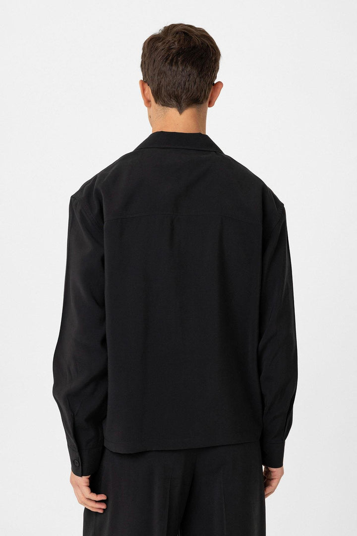 ANT Antioch Black Relax Fit Modal Fabric Men's Shirt - Smithtown