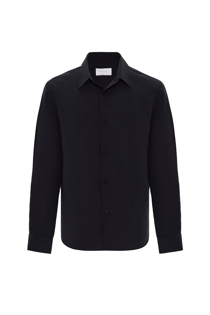 ANT Antioch Black Relax Fit Modal Fabric Men's Shirt - Old Bridge
