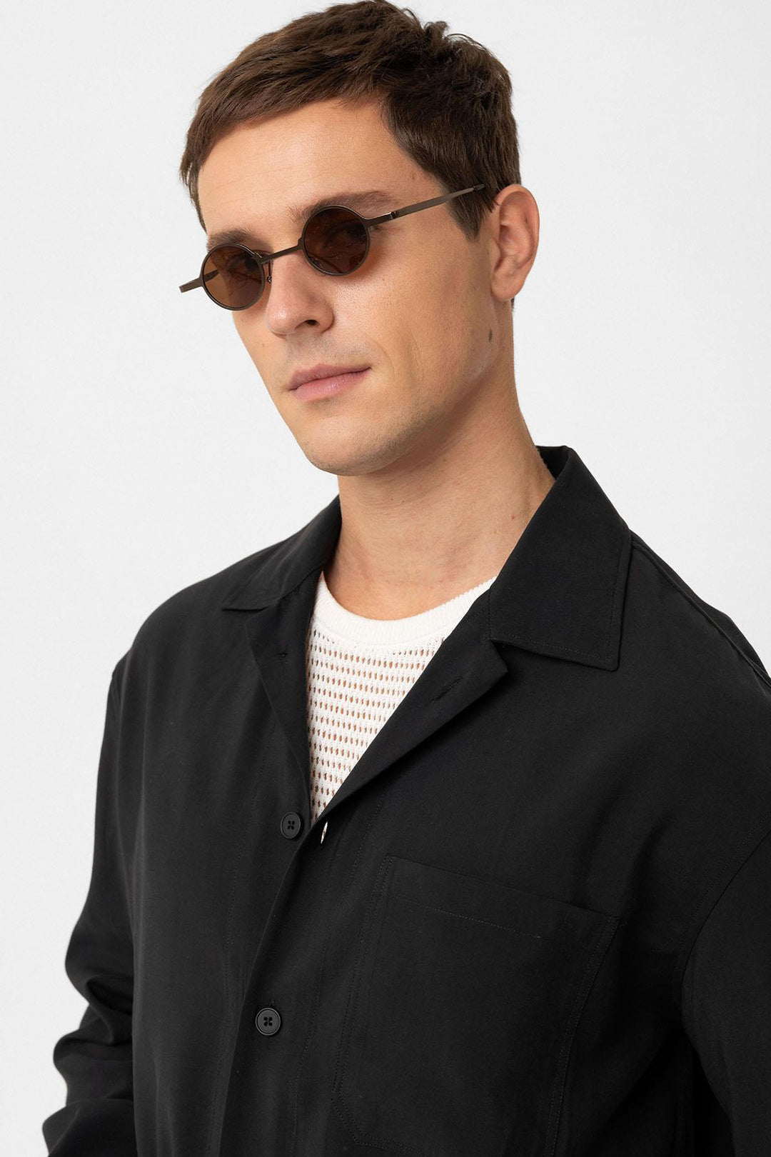 ANT Antioch Black Relax Fit Modal Fabric Men's Shirt - Smithtown
