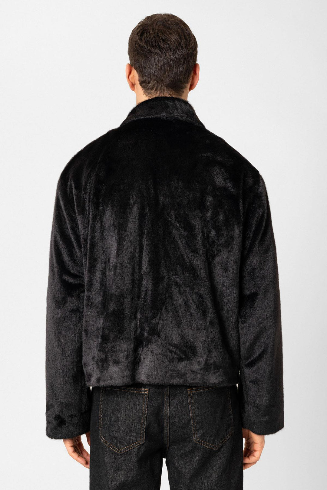 ANT Antioch Black Relax Fit Soft Textured Men's Coat - Lecce