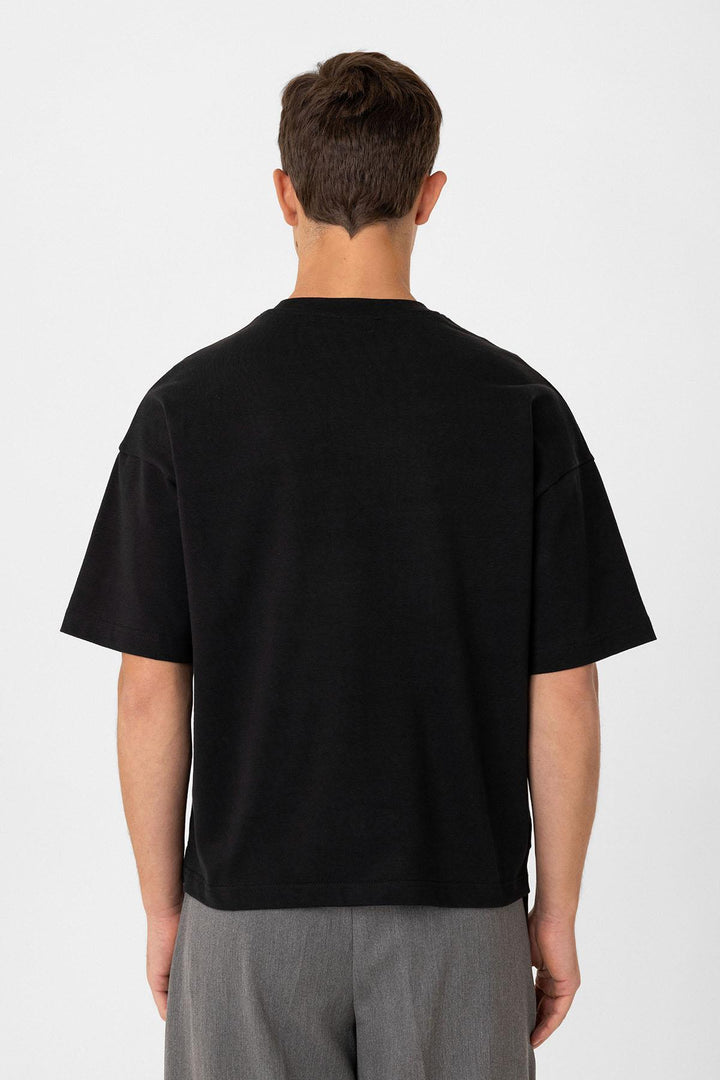 ANT Antioch Siyah Relaxed Basic Erkek T-Shirt - Faenza