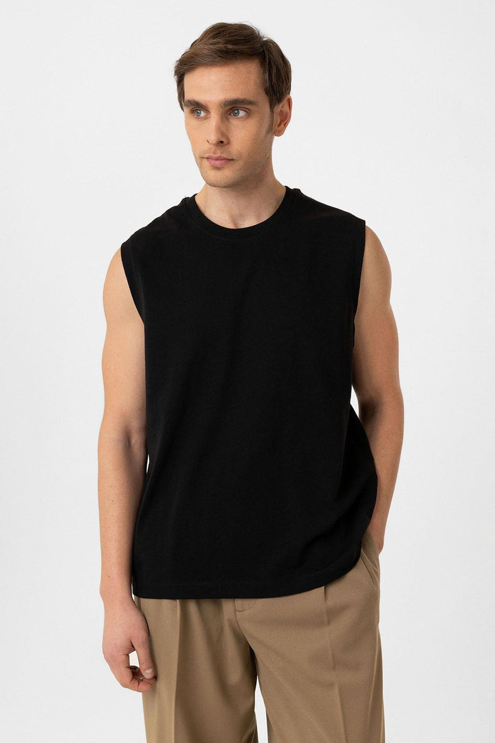 ANT Antioch Black Relaxed Fit Men's Sleeveless T-Shirt - Richmond