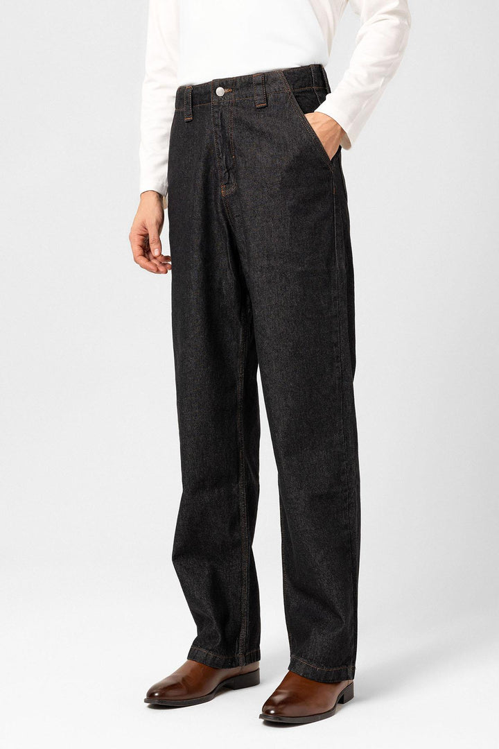 ANT Antioch Siyah Relaxed Fit Erkek Kot Pantolon - Huixquilucan