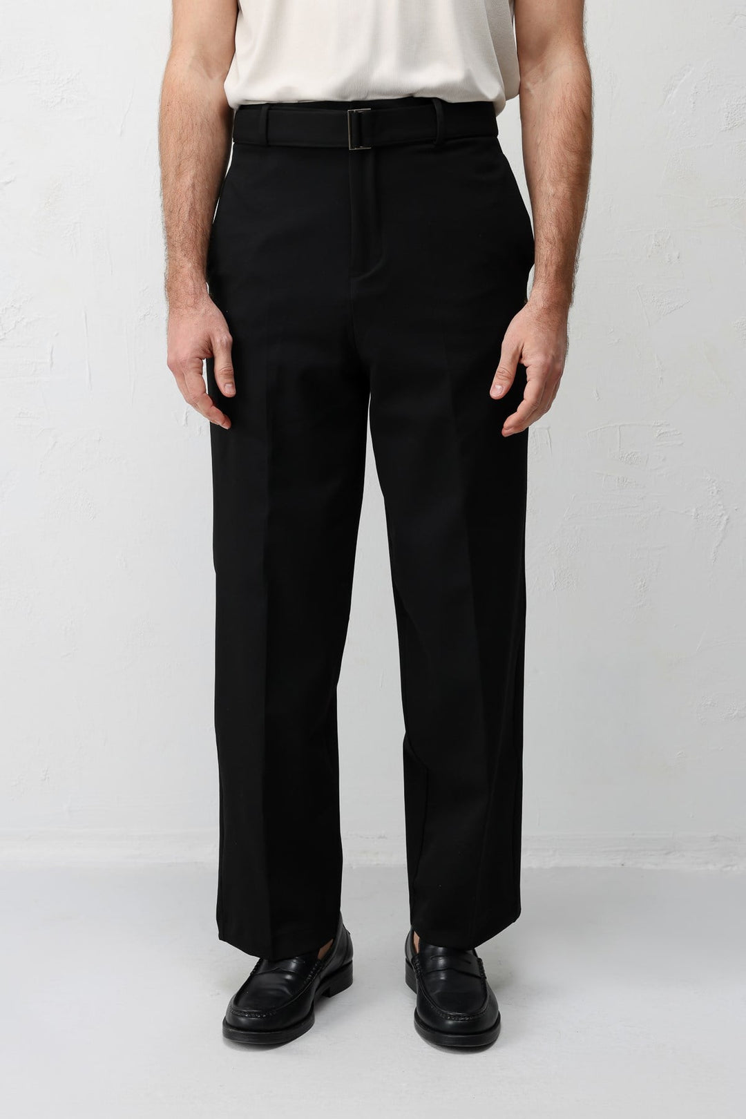 ANT Antioch Siyah Relaxed Fit Kemerli Erkek Pantolon - Deerfield Beach