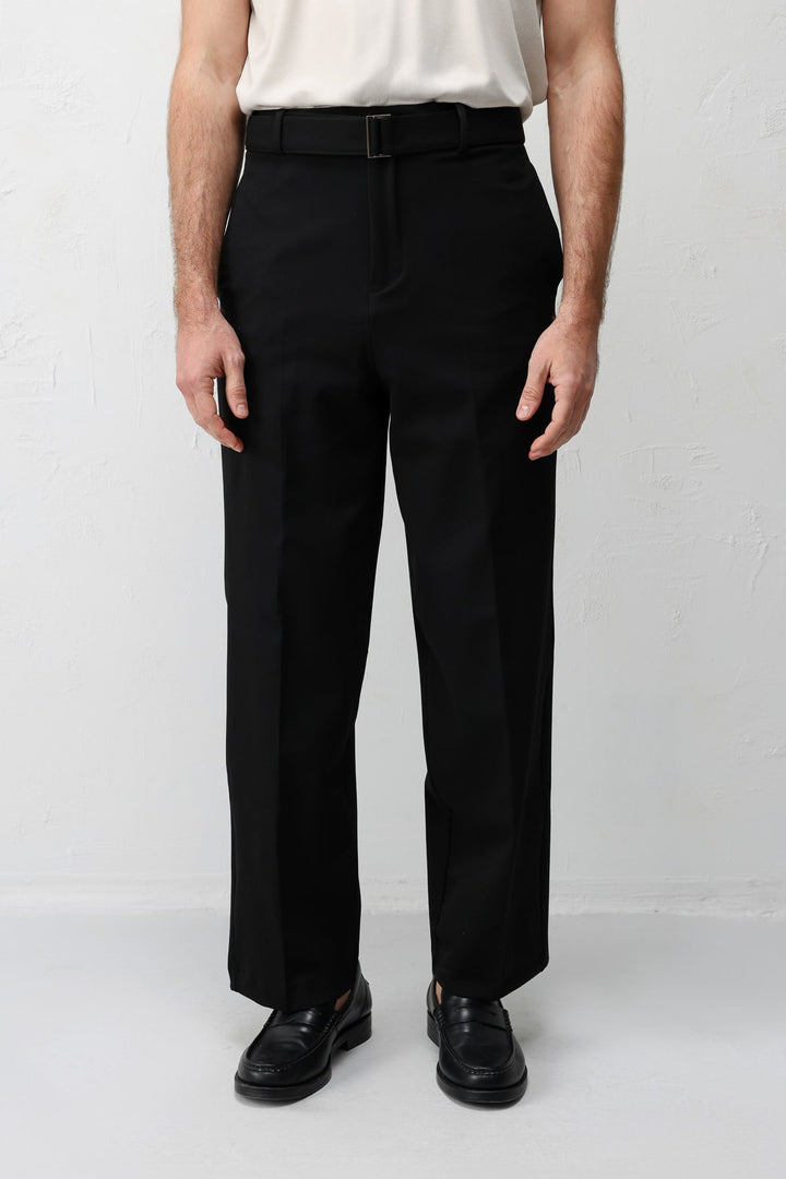 ANT Antioch Siyah Relaxed Fit Kemerli Erkek Pantolon - Deerfield Beach