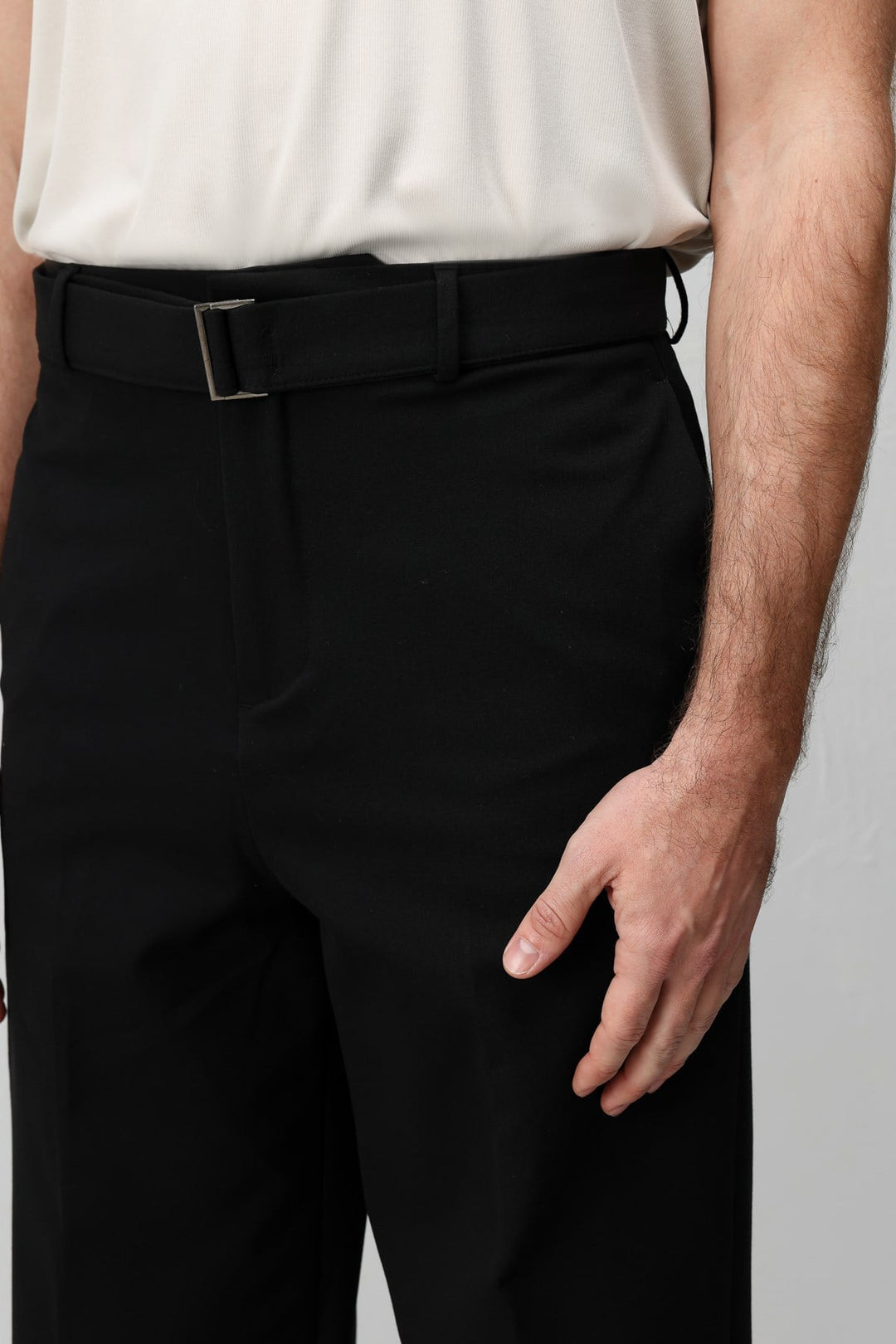 ANT Antioch Siyah Relaxed Fit Kemerli Erkek Pantolon - Deerfield Beach
