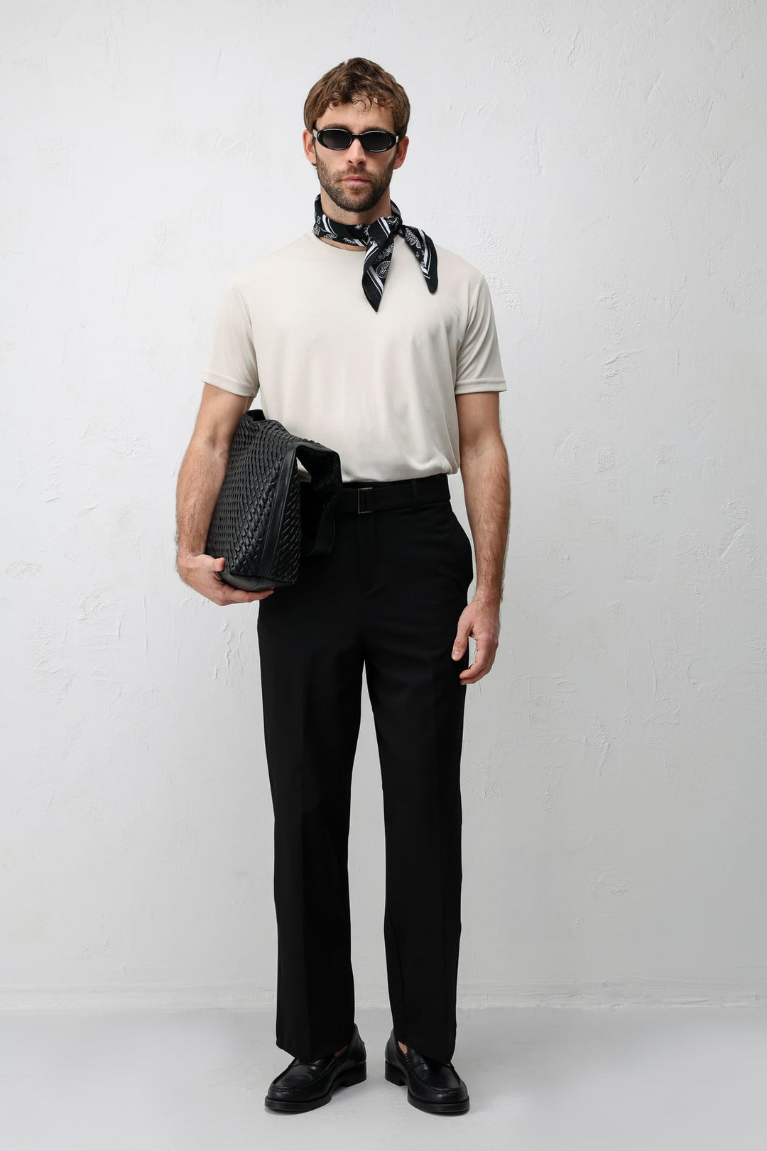 ANT Antioch Siyah Relaxed Fit Kemerli Erkek Pantolon - Deerfield Beach
