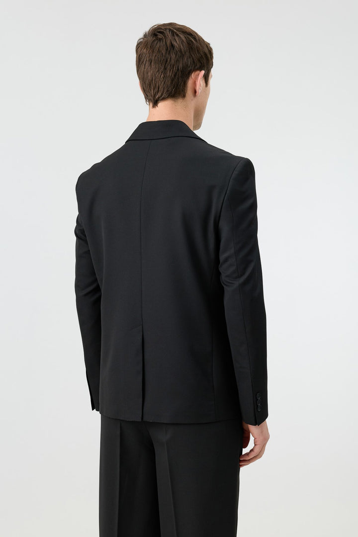 ANT Antioch Siyah Relaxed Kruvaze Erkek Blazer Ceket - Neumünster