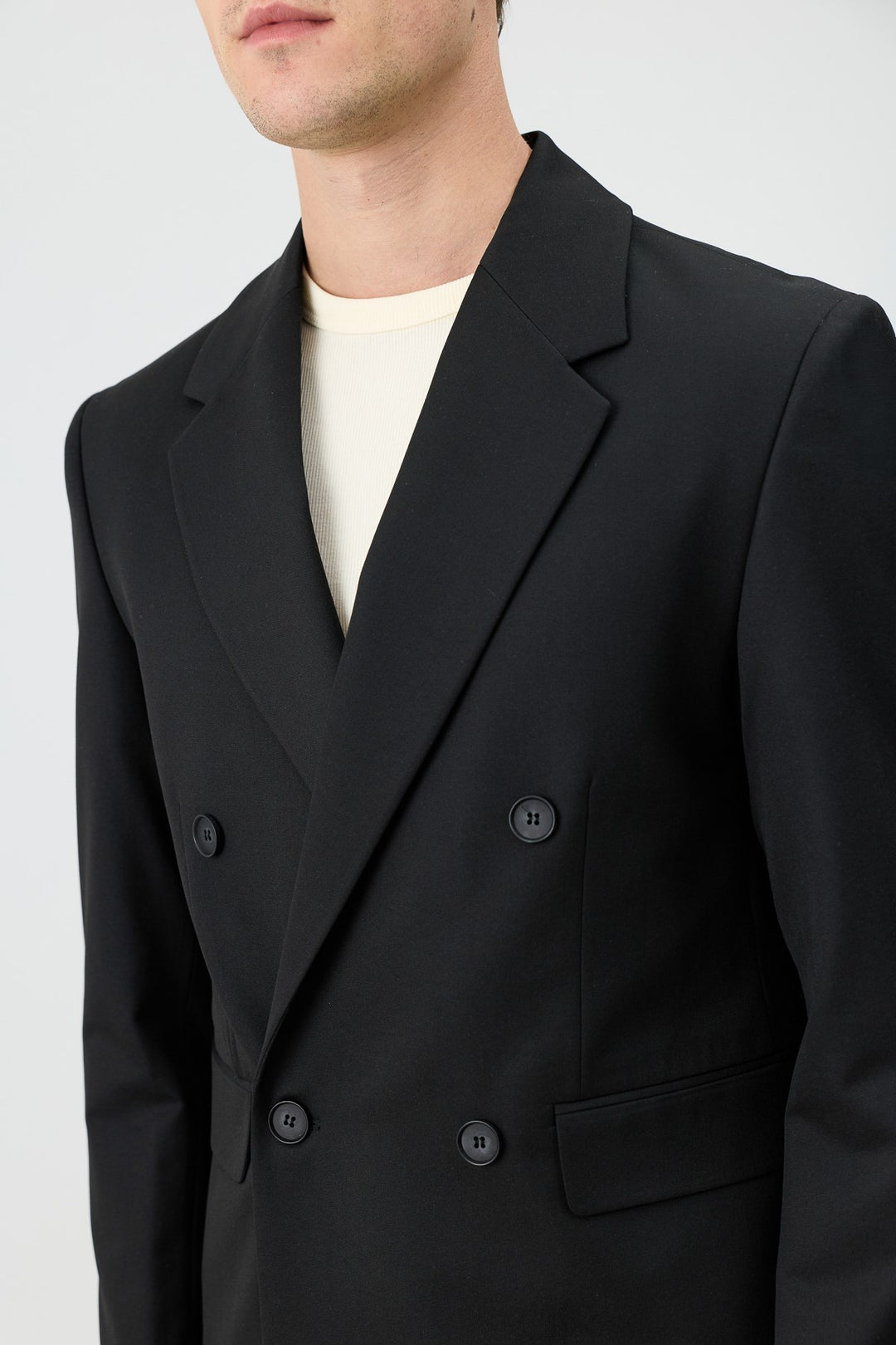 ANT Antioch Siyah Relaxed Kruvaze Erkek Blazer Ceket - Neumünster