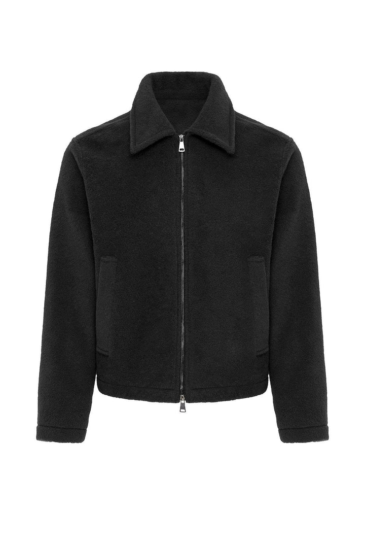 ANT Antioch Black Relaxed Soft Textured Men's Coat - Teoloyucan
