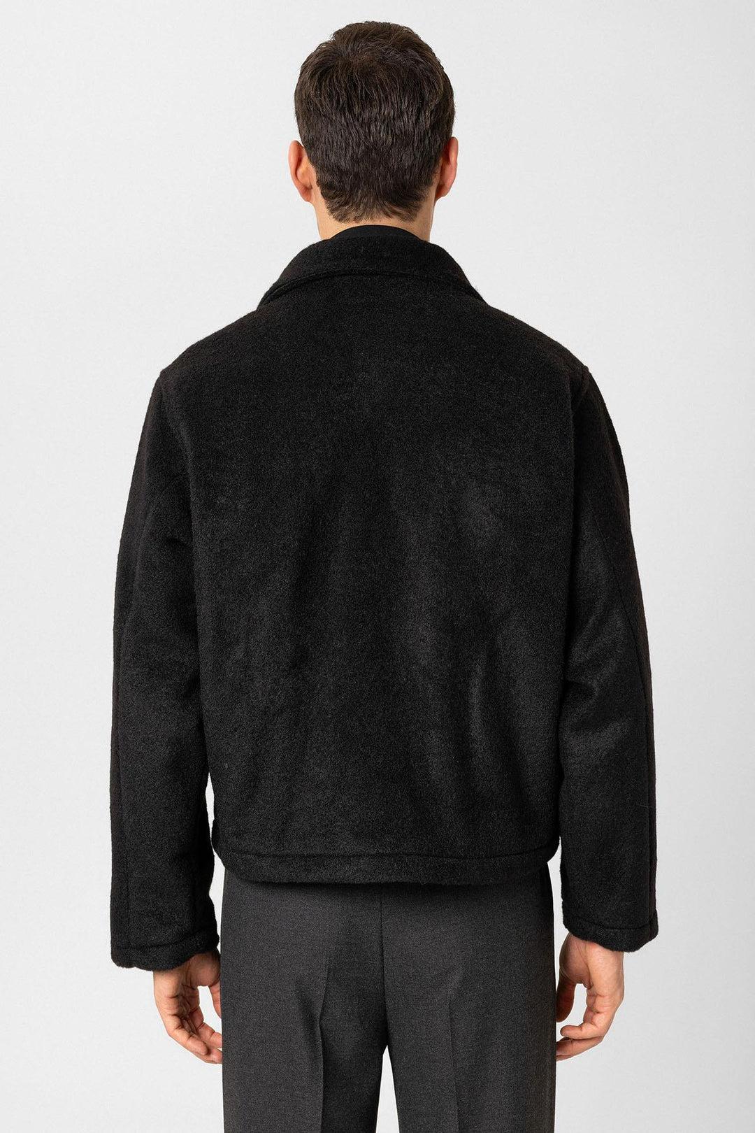 ANT Antioch Black Relaxed Soft Textured Men's Coat - Teoloyucan