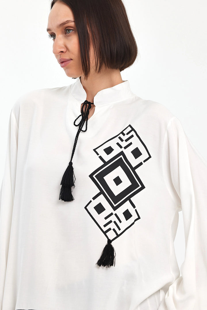Maxi Boy Black Color Block Striped Pants and Long Tunic Top Set BCVL-241021 - Homburg