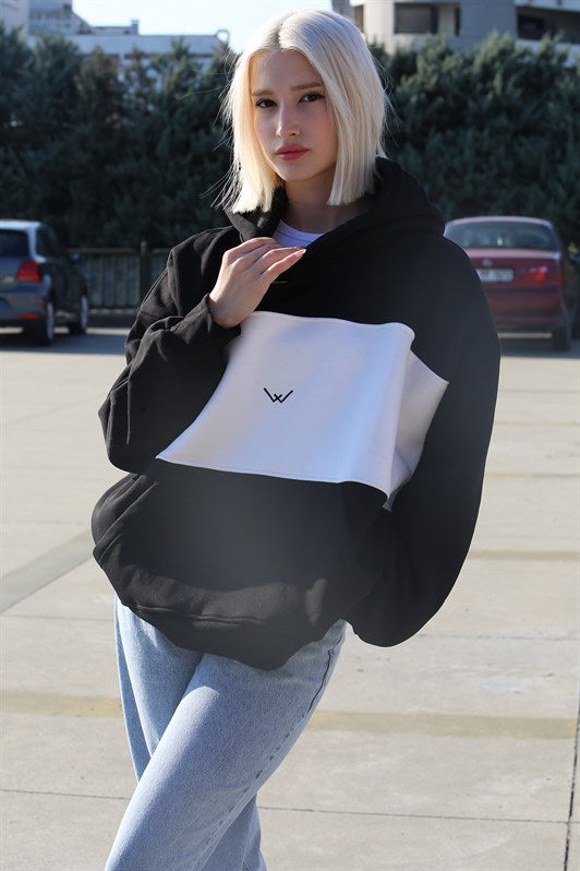 MDX Black Color Blocked Sherpa Sweatshirt MG1544 - Pisa