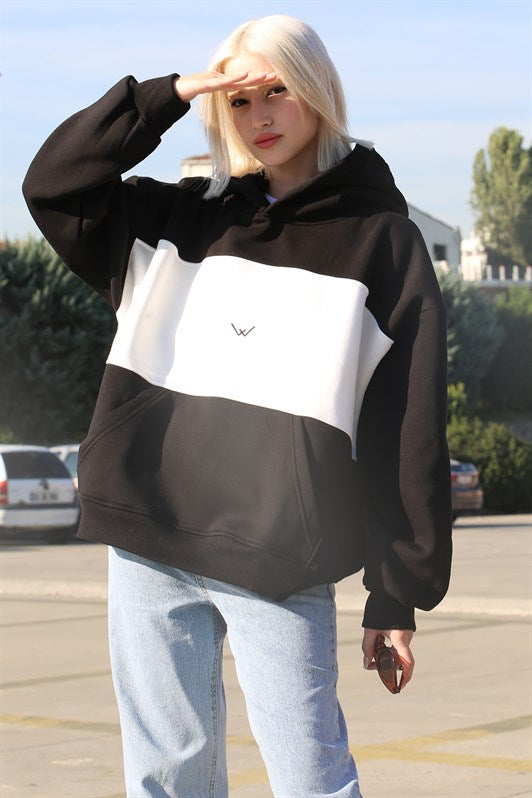 MDX Black Color Blocked Sherpa Sweatshirt MG1544 - Pisa