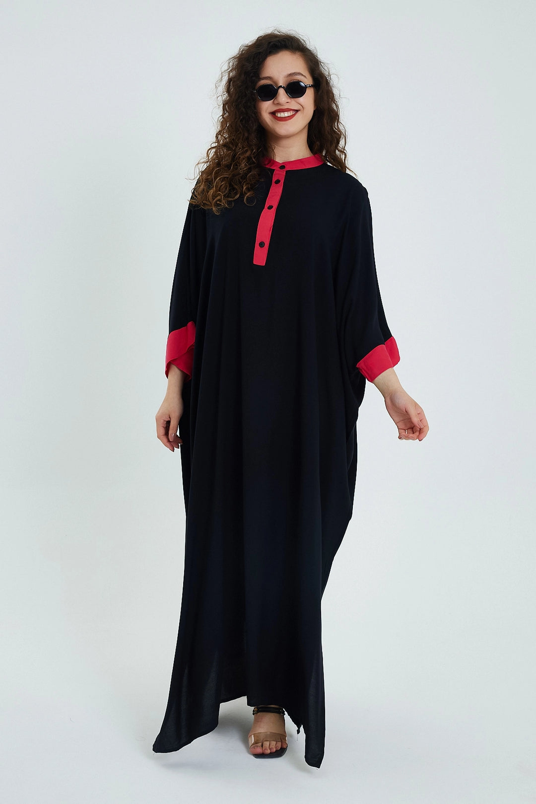 Maxi Boy Black Color Block Long Loose Knit Dress BCVL-24949 - Warner Robins