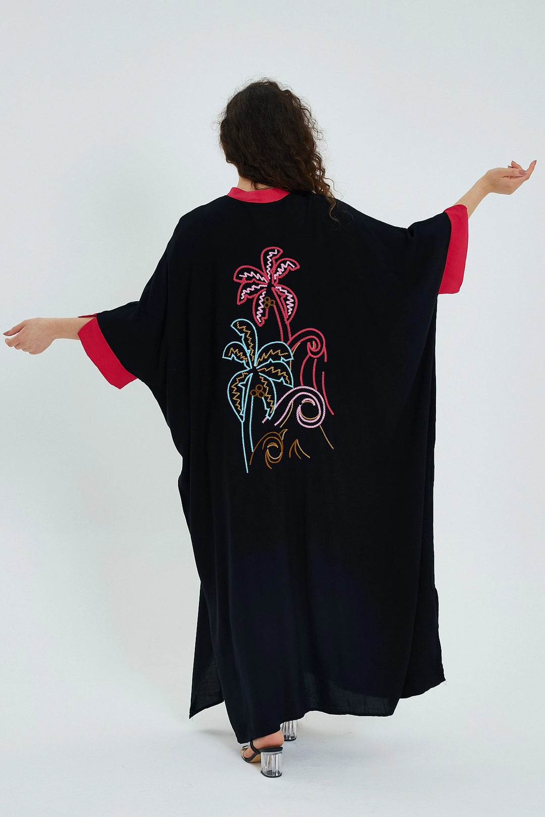 Maxi Boy Black Color Block Long Loose Knit Dress BCVL-24949 - Warner Robins